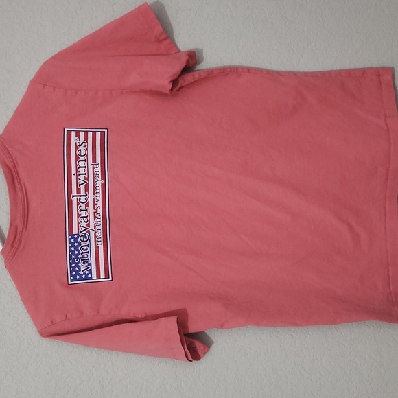 Vinyard Vines Patriotic Shirt Boys Coral T-Shirt Pocket size L Martha's vinyard - Picture 4 of 6
